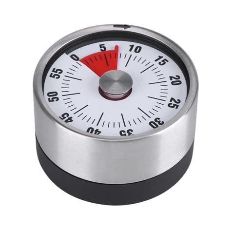 Kitchen Timer Stainless Steel Magnetic Counter Mechanical 60 Minutes