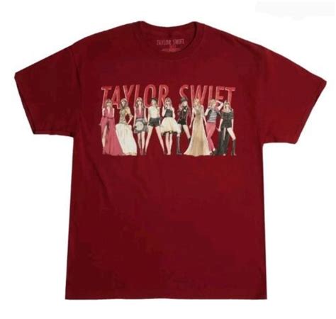 Taylor Swift Red Taylors Version Eras Dark Red T Shirt Size S