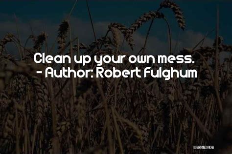 Top 36 Clean Up Your Own Mess Quotes And Sayings