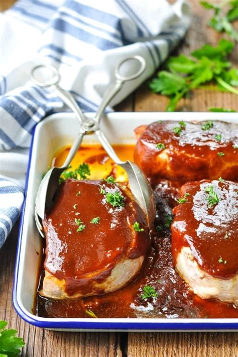 Extra juicy baked pork chops perfect every time spend with pennies. Oven BBQ Pork Chops | Recipe | Bbq pork, Pork recipes ...