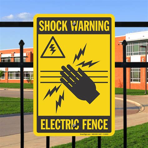 Shock Warning Electric Fence Sign Sku S 9393