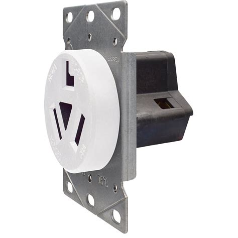 Dryer Receptacle 3 Pole 3 Wire White