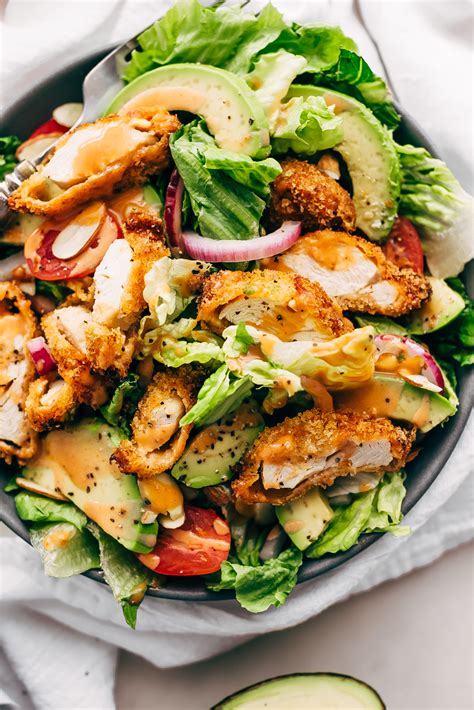 Try this easy chicken salad recipe that's great as a hearty lunch or quick weeknight dinner. Crispy Chicken Salad with Sriracha BBQ Dressing Recipe ...