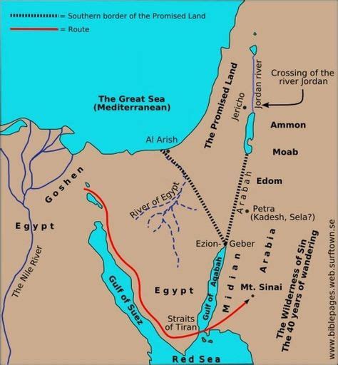Possible Route Of The Exodus Read Bible Bible Knowledge Bible Mapping