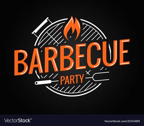 Learn how to find a professional for just $5 and if your bbq is unique, shouldn't your logo be too? Barbecue grill logo on black background Royalty Free Vector