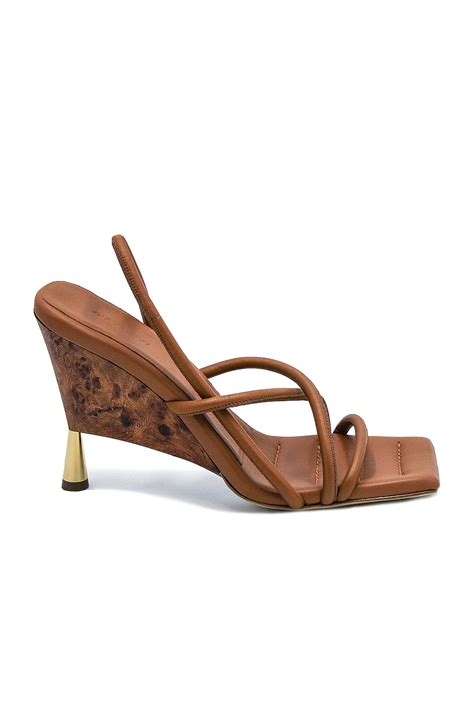 Gia Borghini X Rhw Strappy Sandal In Rustic Brown Fwrd In 2022 Brown Sandals Heels Strappy