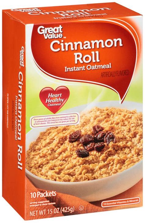 Great Value Cinnamon Roll Instant Oatmeal 10 Ct Box Reviews 2020