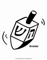 Hanukkah Dreidel Coloring Primarygames Pages sketch template