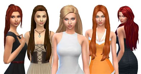 Sims 4 Long Hair For Femalespack 4maxis Match Long Hair Longhair