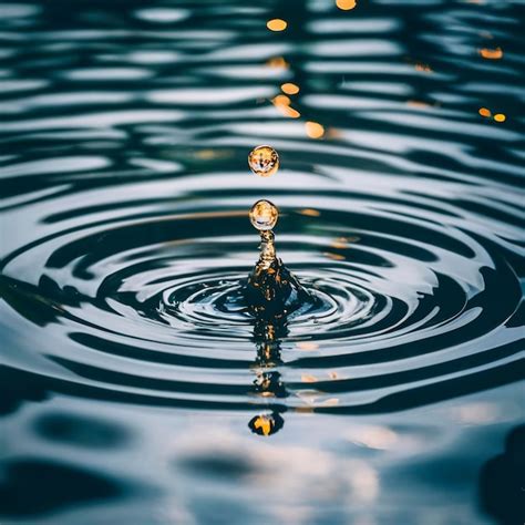 Premium Ai Image Water Dripping Or Water Ripples In A Pond Waves Of Rippling