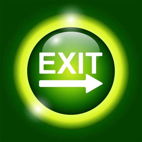 Green Emergency Exit Sign Set On White Background Vector Stock Vector