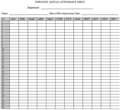 Employee Attendance Report Template Excel Tmp