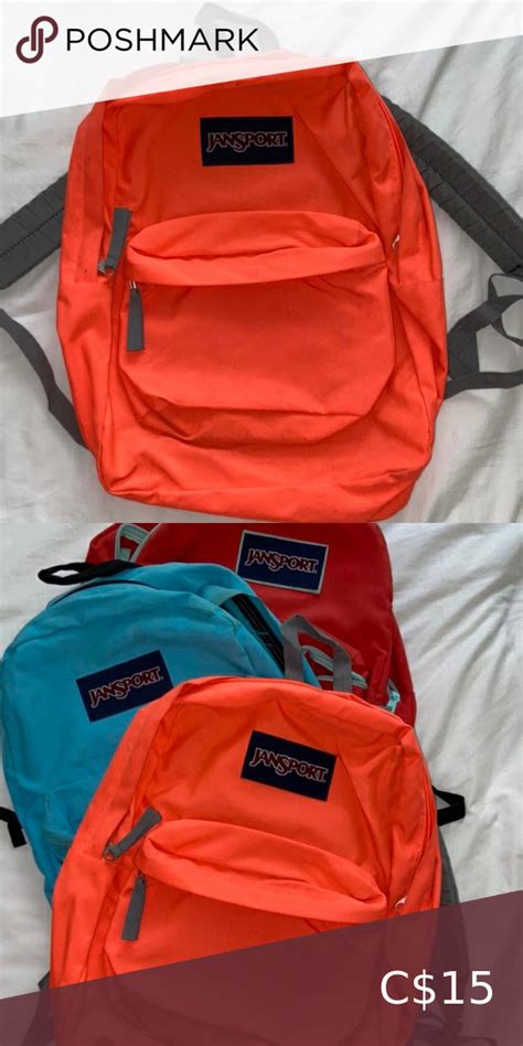 Neon Orange Jansport Backpack Backpack Keychains Orange Backpacks