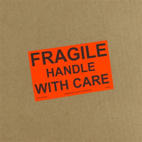 Packing And Shipping 100 3x5 Fragile Glass Handle With Care Label Sticker