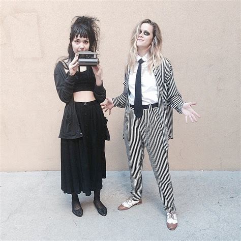 Thinkin bout goin out in public like that more often ha. Lydia Deetz and Beetlejuice | 56 DIY Halloween Costumes Perfect For 20-Somethings | POPSUGAR ...
