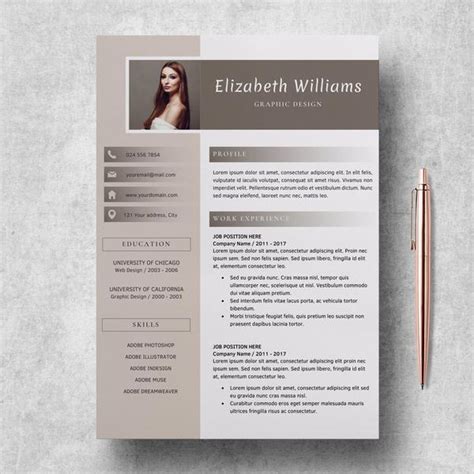 Download from a cv library of 229 free uk cv templates in microsoft word format. Editable Resume Templates | CV Format Word | Elizabeth ...