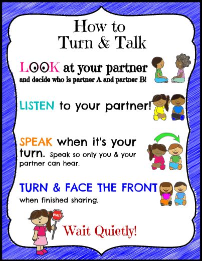 Printable How To Turn And Talk
