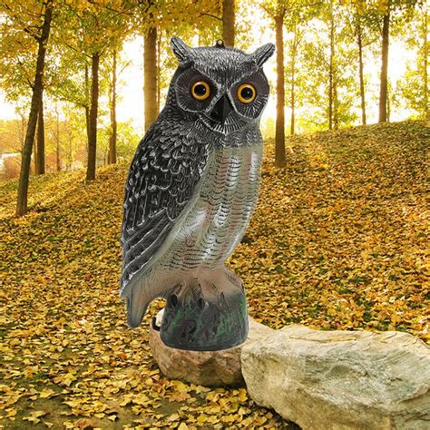 New Lifelike 3d Outdoor Hunting Decoys Plastic Fake Owl Garden Decor
