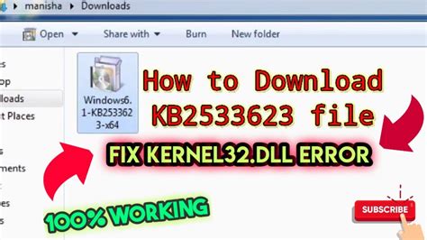 Use the older version given by noah975 from here. How to Download Windows KB2533623/FIX"Entry Point not ...