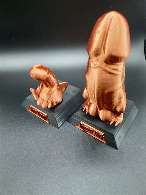 dickasaurus dino dick trophy with customizable inscription etsy