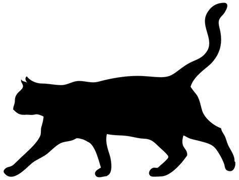 Onlinelabels Clip Art Elegant Cat Silhouette
