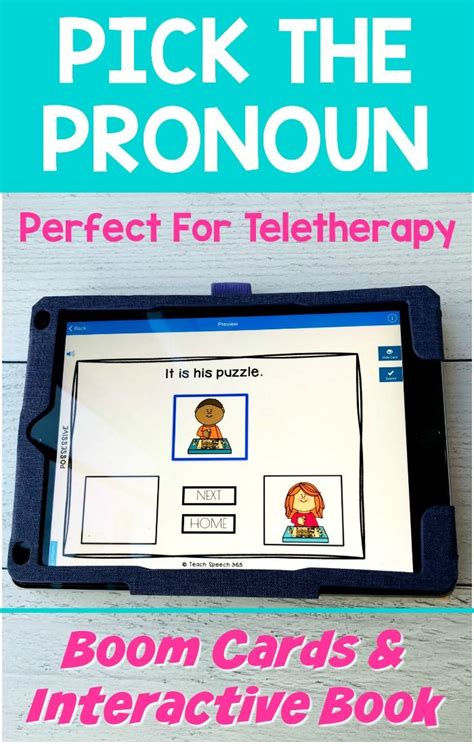 Pick The Pronoun Interactive Book With Boom Cards For Speech Therapy Language Therapy