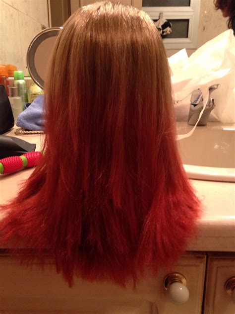 Dip Dying Hair With Koolaid My First Attempt Combined Mixed Berry And
