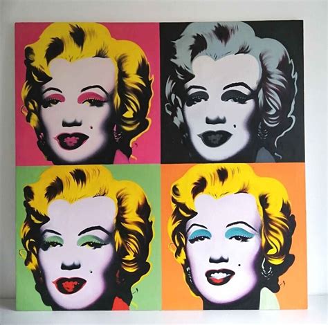 Andy Warhol Retro Pop Art Marilyn Monroe Painting Picture In