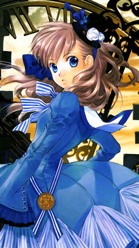 Download 720x1280 Wallpaper Blue Dress Cute Beautiful Anime Girl Samsung Galaxy Mini S3 S5