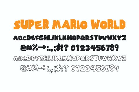 Super Mario Font A Unique Bold Typeface