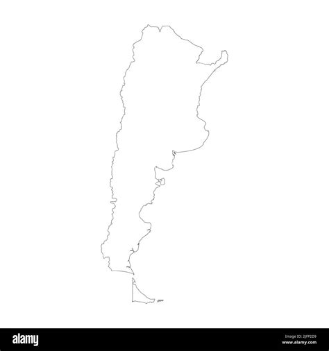 Argentina Vector Country Map Outline Stock Vector Image Art Alamy