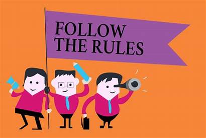 Rules Follow Word Clip Writing Illustrations Concept