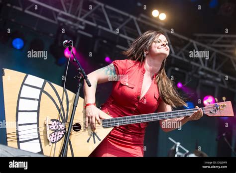Marianne Sveen With A Balalaika From The Norwegian Girl Band Katzenjammer Performing Live At