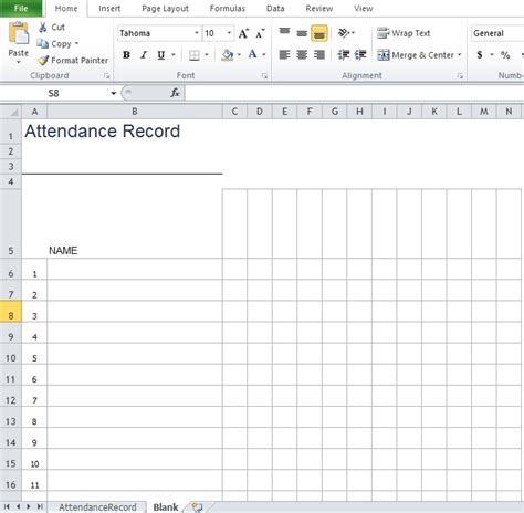 Employee Attendance Record Sheet Template Word And Excel Templates