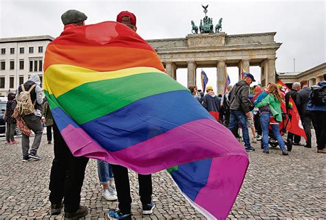 Spd Supporters Celebrate Germanys Parliament Legalising The Same Sex Marriage In Front Of The