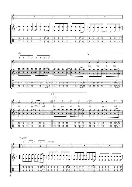 The Bitter End By Placebo Digital Sheet Music For Guitar Tab