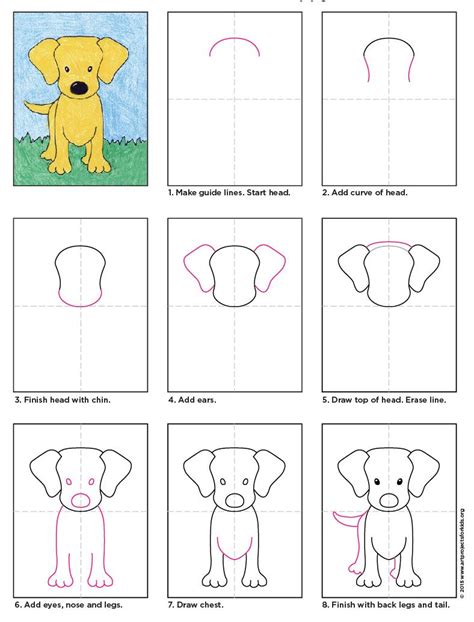 Easy How To Draw A Labrador Tutorial And Labrador Coloring Page Artofit