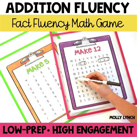 Addition Math Games Fact Fluency 1st Grade And 2nd Grade Circling Sums