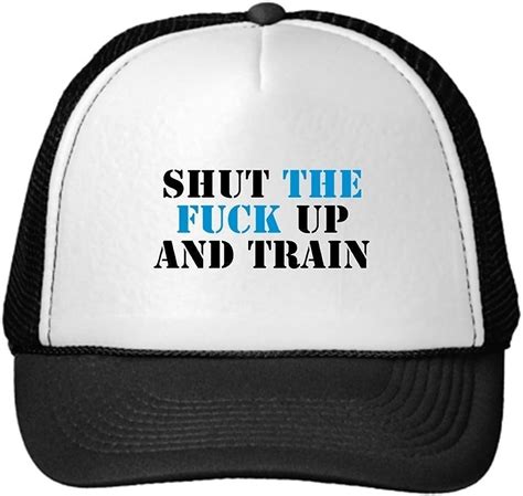 My Zone Trucker Hats Shut The Fuck Up And Train Snapbacks Hats Black At