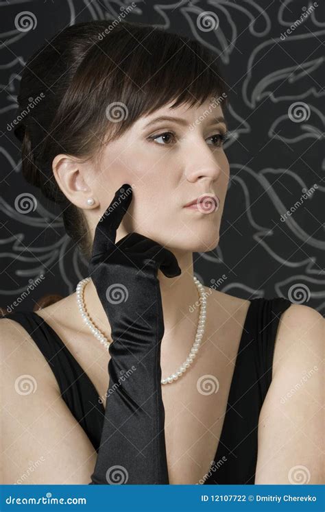 Aristocratic Lady In An Evening Dress Stock Photo Image Of Retro