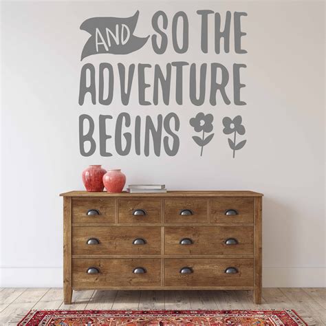 These are my favorite adventure quotes to inspire you to explore the unknown. And So the Adventure Begins Vinyl Decal Quote | Bee Unique