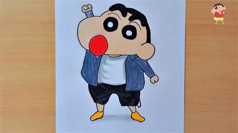 How To Draw A Shinchan Easily Colour Drawing Step By Step Youtube