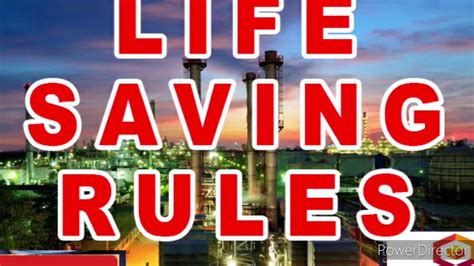 LIFE SAVING RULES IN OIL AND GAS TAMIL - YouTube