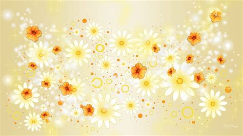 Summer Sunshine Summer Abstract Scatter Sunshine Yellow Flowers