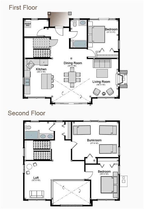 Offering in excess of 18,000 house plan designs, we maintain a varied and consistently updated inventory of quality house plans. NORTHWOOD COTTAGE FLOOR PLANS - American Post & Beam Homes ...