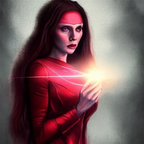 Krea Wanda Maximoff Chaos Magic Scarlet Witch Levitating Digital