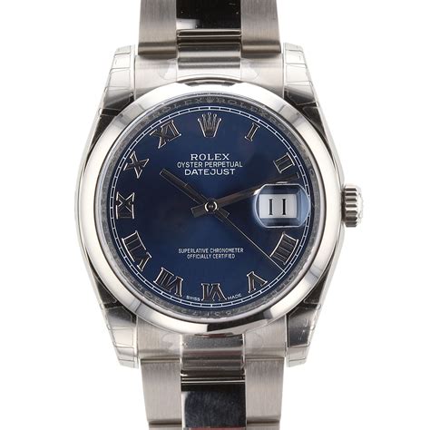 Rolex Datejust Blue Dial Stainless Steel 36 Mm 116200blro