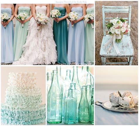 Seaside Wedding Inspiration Beach Wedding Blue And Green Sea Glass Wedding 101