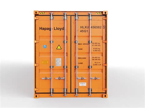 40 Ft High Cube Hapag Lloyd Shipping Container 3d Model 12 Ma 3ds