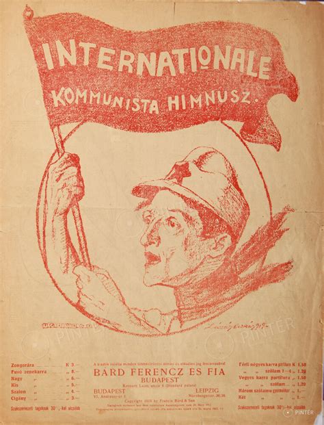 Internationale Communist Anthem Sheet Music Pintér Aukciósház